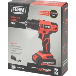 FERM Gereedschap^Accuboormachine-Set