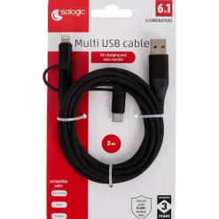 Sologic Kabels & Splitters^3-In-1 Laad- En Datakabel